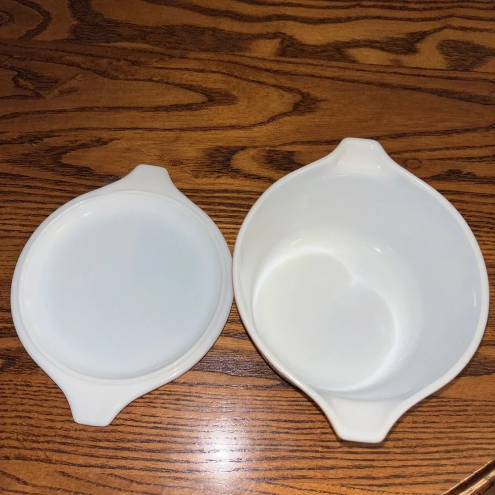 Vtg. Old Orchard 473&474 serve and store bowls W/original Lids EUC